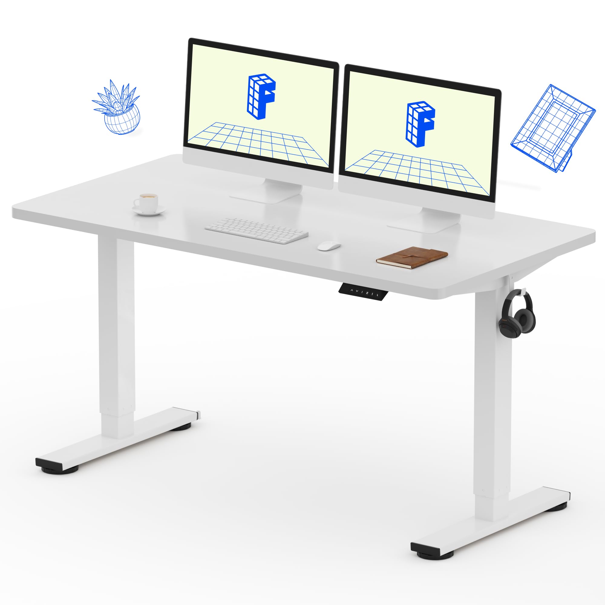 Amazon.com: FLEXISPOT EN1 One-Piece Standing Desk, Electric